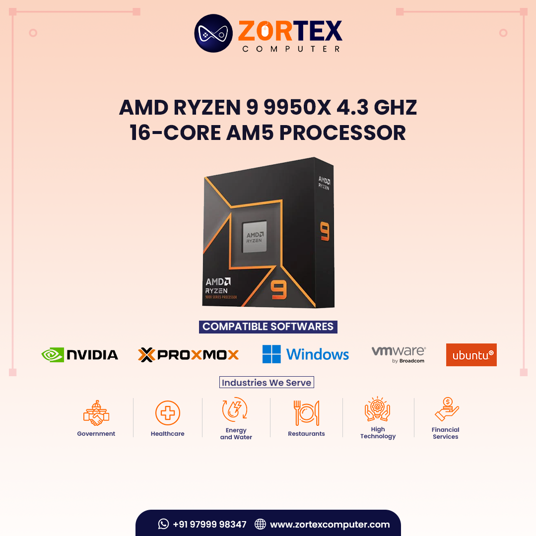 AMD Ryzen 9 9950X 4.3 GHz 16-Core AM5 Processor